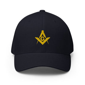 Master Mason Blue Lodge Baseball Cap - Square and Compass G Golden Embroidery