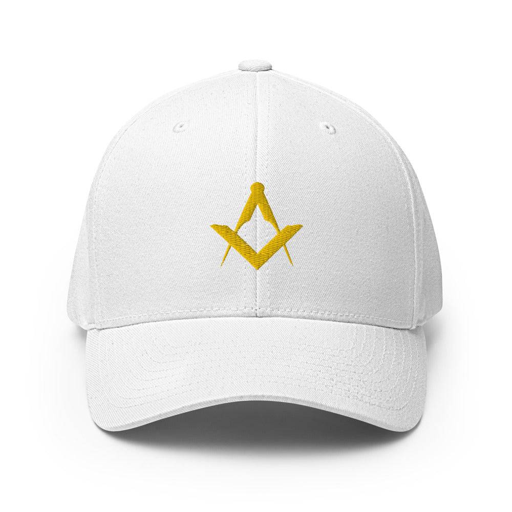 Master Mason Blue Lodge Baseball Cap - Square and Compass Golden Embroidery