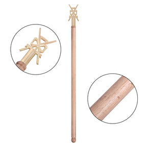 Commander Red Cross of Constantine Baton - Wooden Stick & Gold Plated - Bricks Masons