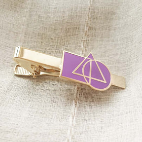 Council Tie Clip - Gold & Purple - Bricks Masons
