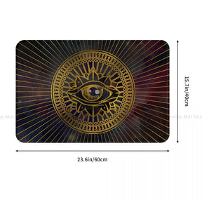 Eye Of Providence Rug - Non-slip Golden Eye - Bricks Masons
