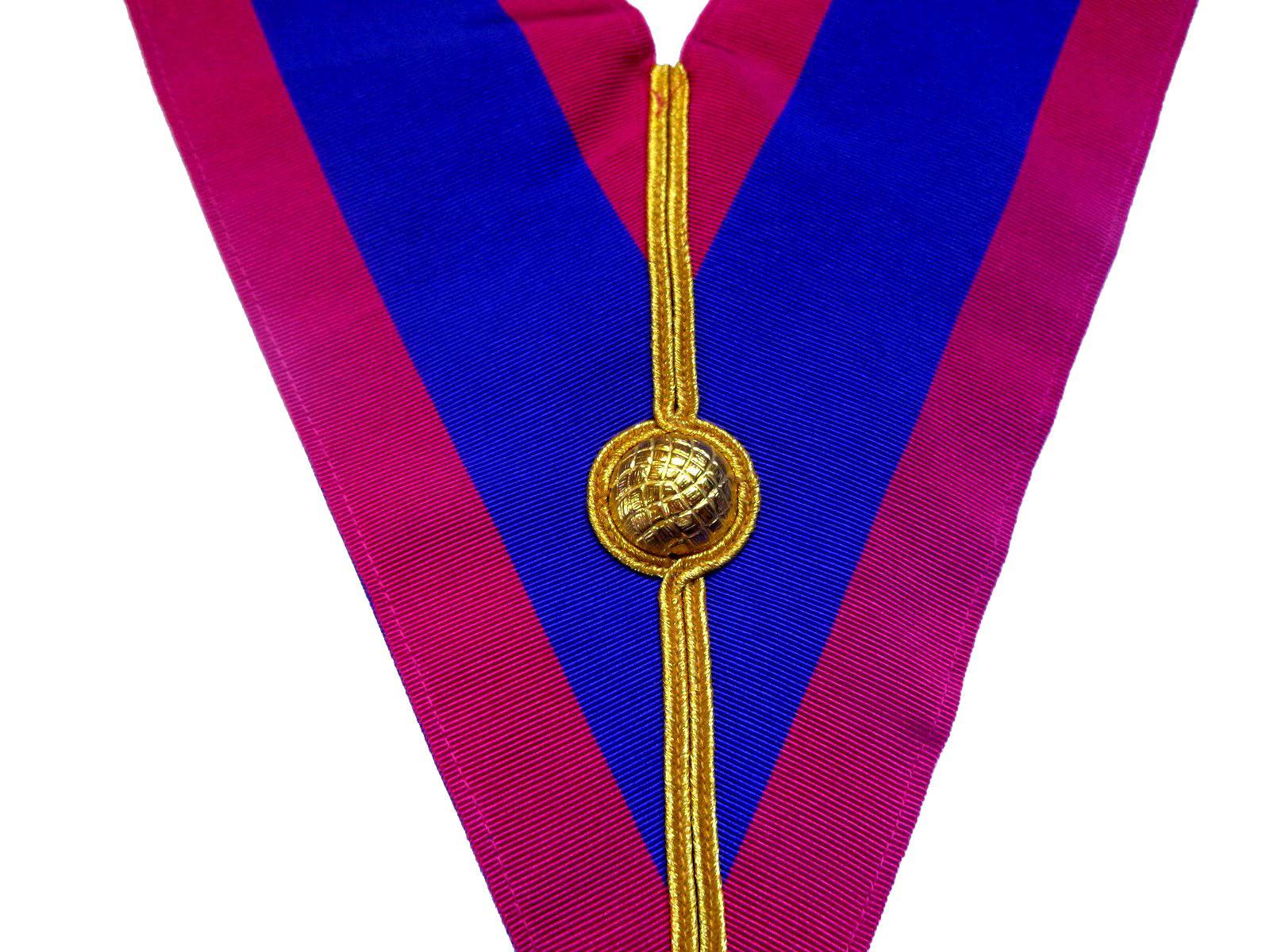 Grand Officers Mark Officer Collar - Purple & Blue Moire - Bricks Masons