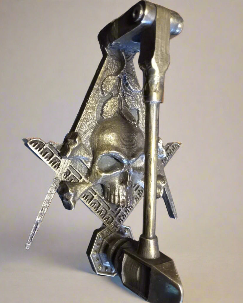 Widows Sons Door Knocker - High Polished Handcrafted Bronze Metal - Bricks Masons