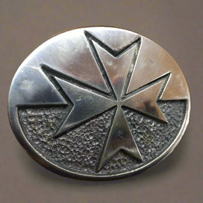 Order Of Malta Belt Buckle - High Polished Handcrafted Bronze Metal - Bricks Masons