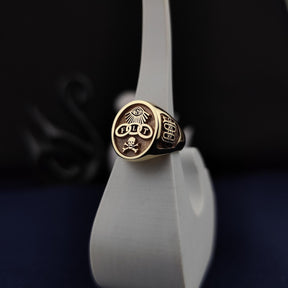 Order of Odd Fellows Ring - Personalized  IOOF Signet - Bricks Masons