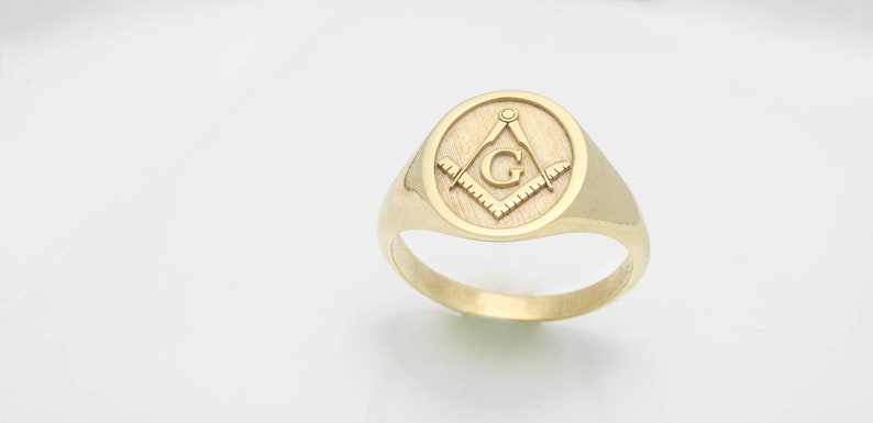 Master Mason Blue Lodge Ring - 18k Various Gold Colors & Sizes - Bricks Masons