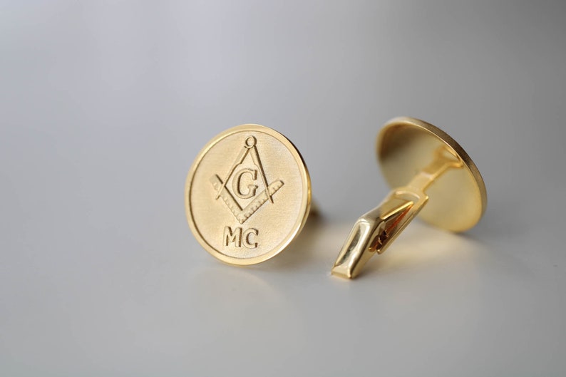 Master Mason Blue Lodge Cufflinks - Personalized with Initials