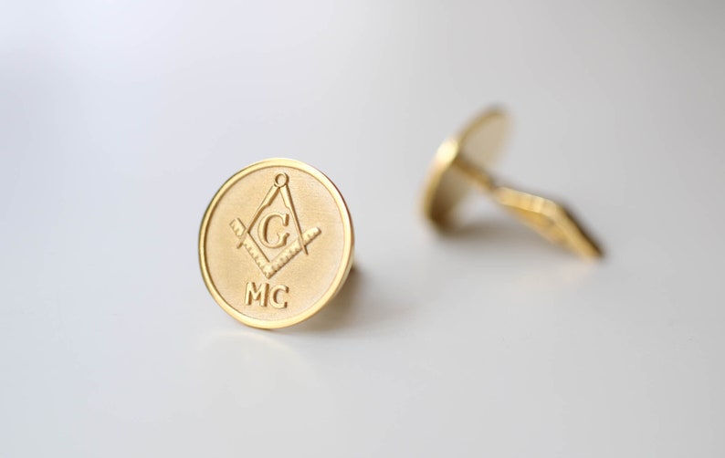Master Mason Blue Lodge Cufflinks - Personalized with Initials