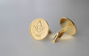 Master Mason Blue Lodge Cufflinks - Personalized with Initials