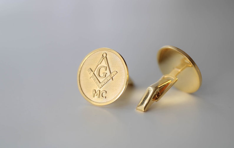 Master Mason Blue Lodge Cufflinks - Personalized with Initials