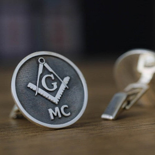 Master Mason Blue Lodge Cufflinks - Personalized with Initials