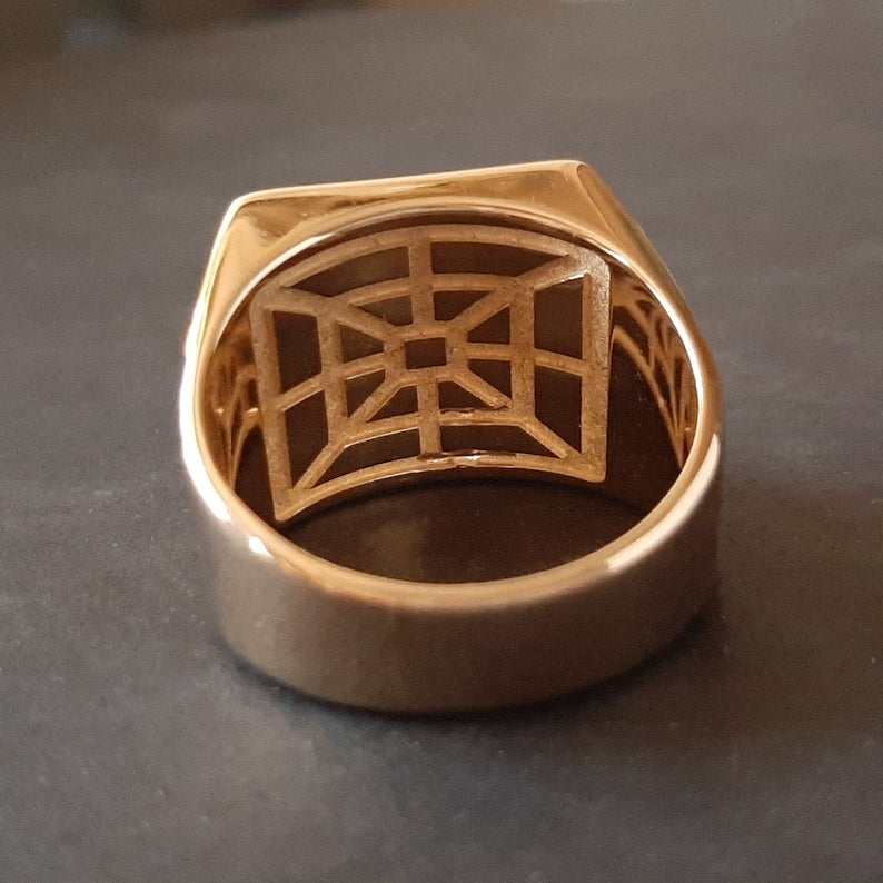 Order Of Malta Ring - Handcrafted Solid Silver Vermeil - Bricks Masons