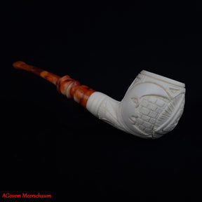 Eye Of Providence Meerschaum Pipe - Handmade With Fitted Velvet Case - Bricks Masons