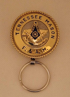 Past Master Blue Lodge Keychain - Handcrafted Tennessee Mason F & A.M - Bricks Masons