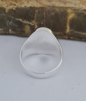 Master Mason Blue Lodge Ring - Handmade Sterling Silver Onyx - Bricks Masons