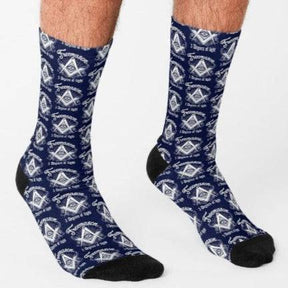 Master Mason Blue Lodge Sock - 2B1 Ask1 Square & Compass G