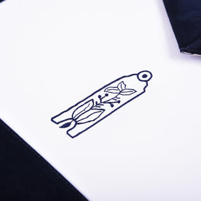 Junior Warden Blue Lodge Officer Apron - Kenton Lodge Navy Velvet With Silver Embroidery Thread - Bricks Masons