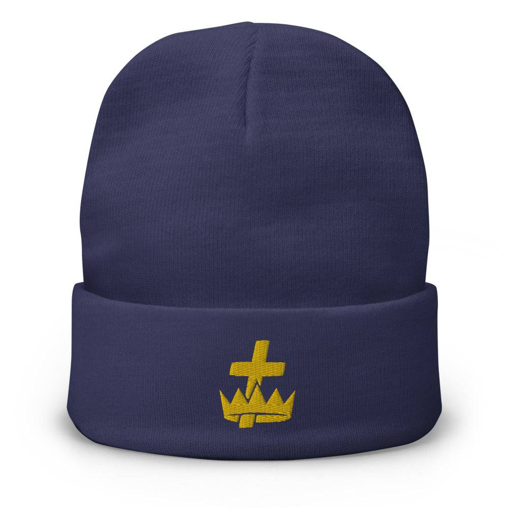 Knighs Templar Beanie - Golden Embroidery - Bricks Masons