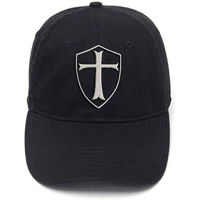Knights Templar Baseball Cap - Shield Washed Cotton Adjustable (Multiple colors) - Bricks Masons
