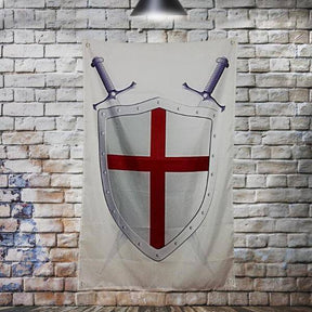 Knights Templar Flag - Shield - Bricks Masons