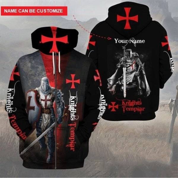 Knights Templar Hoodie - Casual Jesus Guard , Sweatshirts & Zipper - Bricks Masons