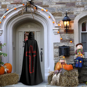 Knights Templar Commandery-  Medieval Crusader  Cloak With Hood Long - Bricks Masons