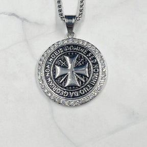 Knights Templar Necklace - Iron Cross - Bricks Masons