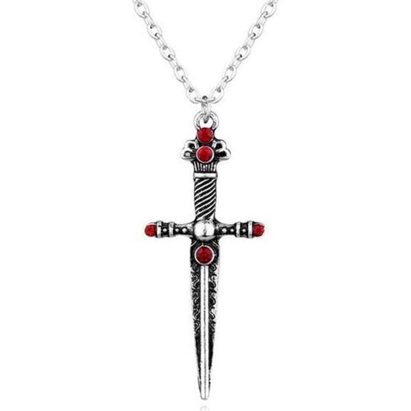 Knights Templar Necklace - Silver & Red - Bricks Masons