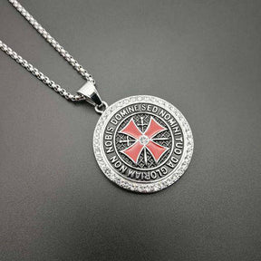 Knights Templar Necklace - Stainless Steel Gold/Silver - Bricks Masons