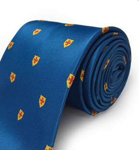 Knights Templar Commandery Necktie - Blue Machine Embroidery - Bricks Masons