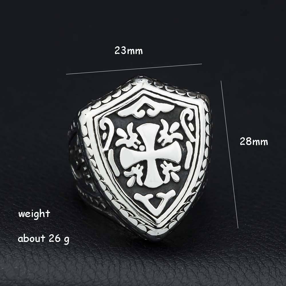 Knights Templar Ring - Cross Motif - Bricks Masons