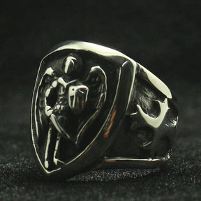 Knights Templar Ring - St. Michael The Archangel Silver - Bricks Masons