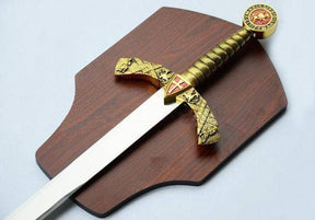 Knights Templar Sword - Cross W/ Wall Mount & Scabbard 42.7" - Bricks Masons