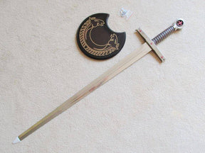 Knights Templar Sword - Knight Templar Red Cross W/ Crescent Wall Mount 40" - Bricks Masons