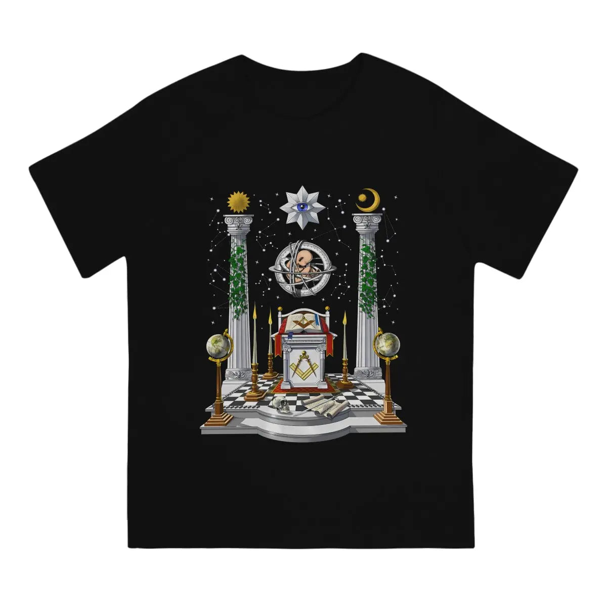 Knights Templar T-shirt - Masonic Altar Short Sleeve Polyester - Bricks Masons