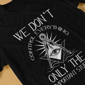 Knights Templar T-shirt - Printed Black Polyester - Bricks Masons