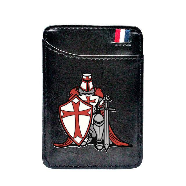Knights Templar Wallet - (Black & Brown) - Bricks Masons