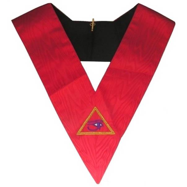 90th Degree Memphis Misraim French Regulation Collar - Hand Embroidery