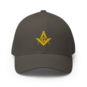 Master Mason Blue Lodge Baseball Cap - Square and Compass G Golden Embroidery - Bricks Masons