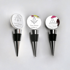 Master Mason Blue Lodge Bottle Stopper & Saver - Various Shapes - Bricks Masons