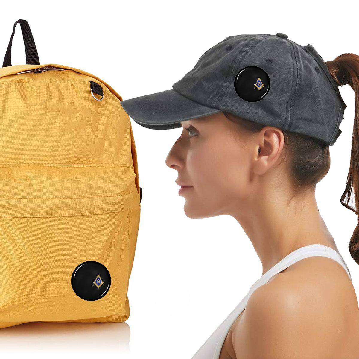 Master Mason Blue Lodge Brooch - Square & Compass G - Bricks Masons