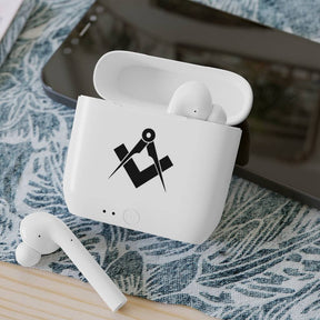 Master Mason Blue Lodge Earbud - Square & Compass Wireless - Bricks Masons