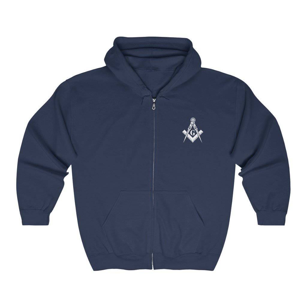 Master Mason Blue Lodge Hoodie - Square & Compass G 4 Colors - Bricks Masons