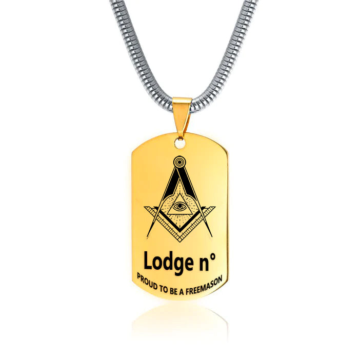Master Mason Blue Lodge Necklace - (Various Colors) - Bricks Masons
