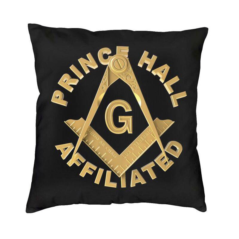 Master Mason Blue Lodge Pillowcase - PRINCE HALL AFFILIATED Square and Compass G Black - Bricks Masons
