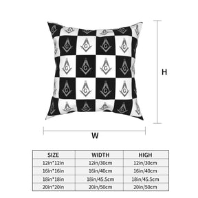 Master Mason Blue Lodge Pillowcase - Square and Compass G Pillow Cover - Bricks Masons