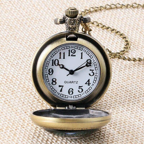 Master Mason Blue Lodge Pocket Watch - Full Hunter Vintage Design - Bricks Masons