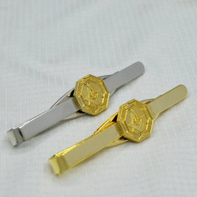 Master Mason Blue Lodge Tie Bar - Square and Compass G Hexagon - Bricks Masons