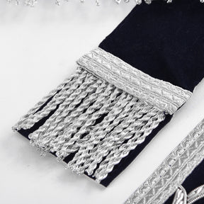 Officers Blue Lodge Officer Apron Set - Navy Velvet Machine Embroidery (Set of 14) - Bricks Masons