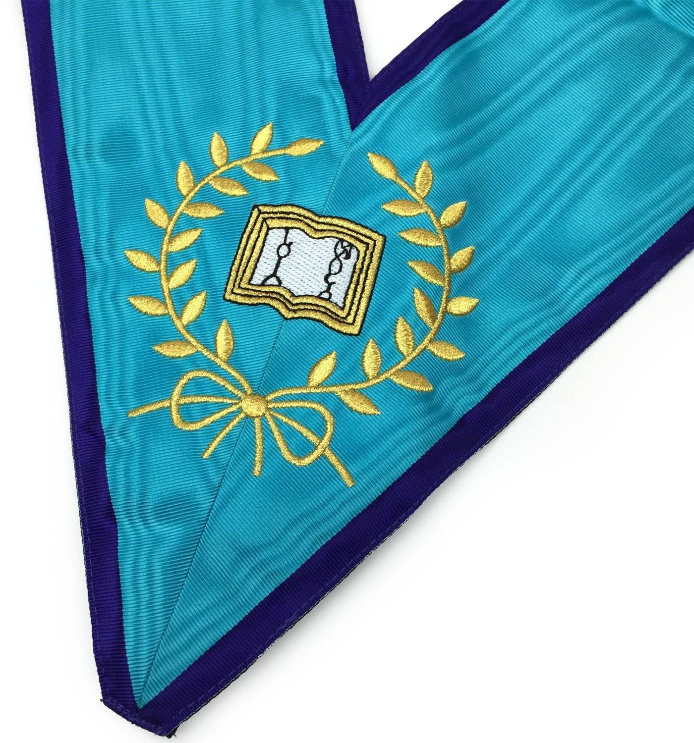 Officers Memphis Misraim French Regulation Officer Collar Set - Machine Embroidery - Bricks Masons